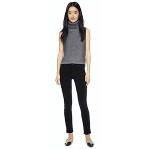 MOTHER The Charmer in My Life As A Snow Bunny Black Velvet Pants - Size 31